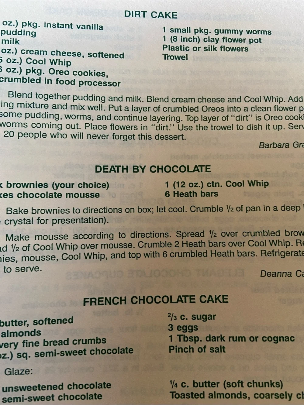 Vintage 90s 1990s OHIO Spiral Cookbook Chagrin Falls OH dessert cookies cake pie